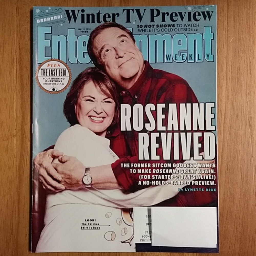 Entertainment Weekly Magazine 2018 The Conners Roseanne